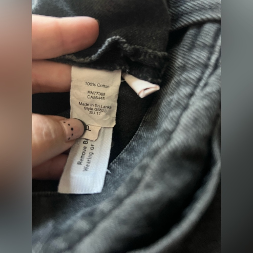 Madewell Black Denim Mini Skirt Size 26 - Picture 6 of 6